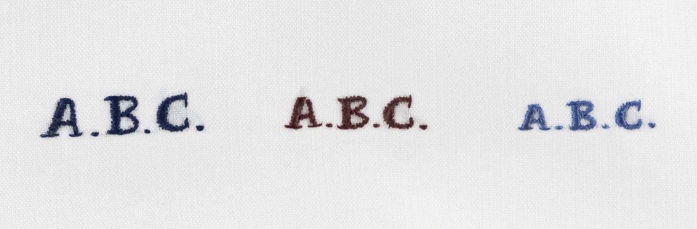 Iniciales bordadas a mano Camisas a medida en Madrid Palo